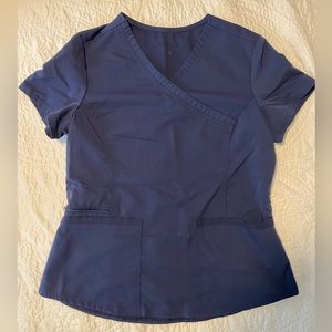 Navy scrubology scrub top